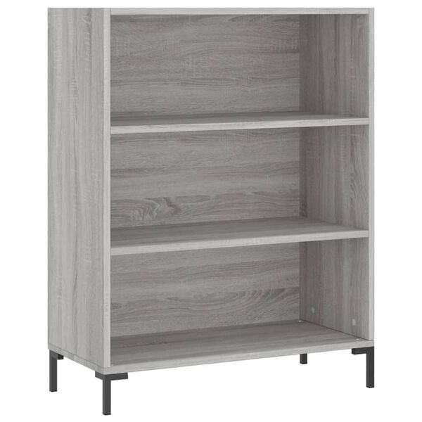 vidaXL Βιβλιοθήκη Γκρι Sonoma 69,5 x 32,5 x 90 εκ. από Επεξεργ. Ξύλο