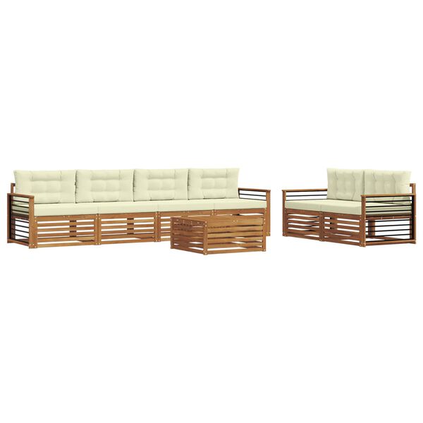 vidaXL &Sigma;&epsilon;&iota;&rho;ά &Kappa;&alpha;&nu;&alpha;&pi;έ &Epsilon;&xi;&omega;&tau;&epsilon;&rho;&iota;&kappa;&omicron;ύ &mu;&epsilon; &mu;&alpha;&xi;&iota;&lambda;ά&rho;&iota; 7 pcs &Phi;&upsilon;&sigma;&iota;&kappa;ό &kappa;&alpha;&iota; &Kappa;&rho;έ&mu;&alpha;