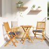 vidaXL Πτυσσόμενη Καρέκλα με μαξιλάρι 2 pcs Γκρι 49 x 57.5 x 92εκ