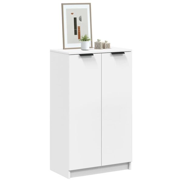 vidaXL Παπουτσοθήκη Λευκή 59x35x100,5 εκ. από Επεξεργασμένο Ξύλο
