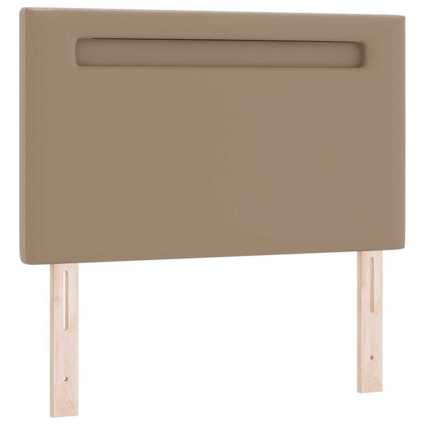 vidaXL Κρεβάτι με Στρώμα Cappuccino, 120x200 εκ, Τεχνητό Δέρμα