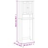vidaXL Ντουλάπι Τουαλέτας BERG Μαύρο 60 x 27 x 164,5 εκ. Μασίφ Ξύλο