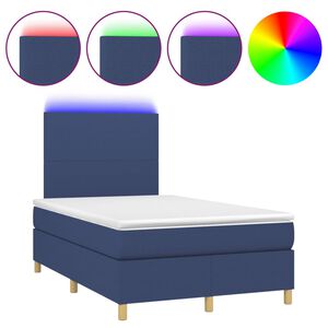 vidaXL &Kappa;&rho;&epsilon;&beta;ά&tau;&iota; Boxspring &mu;&epsilon; &Sigma;&tau;&rho;ώ&mu;&alpha; & LED &Mu;&pi;&lambda;&epsilon; 120x200 &epsilon;&kappa;. &Upsilon;&phi;&alpha;&sigma;&mu;ά&tau;&iota;&nu;&omicron;