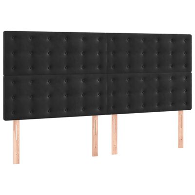vidaXL Κεφαλάρια Κρεβατιού 4 τεμ. Μαύρο 90x5x78/88 εκ. Βελούδινο