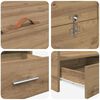 vidaXL Κρεβάτι με αποθηκευτικό χώρο Artisan Oak 140 x 190 cm