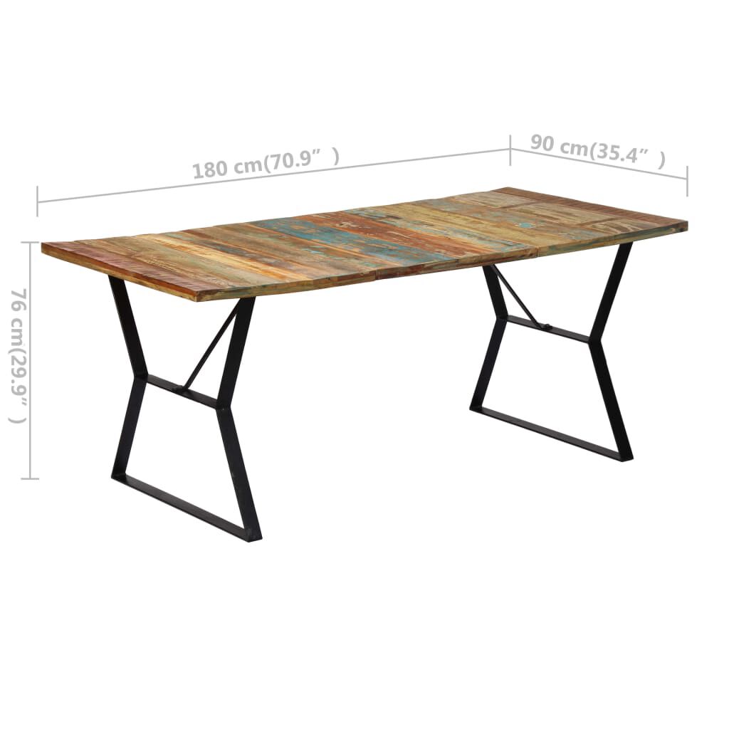 vidaXL Τραπεζαρία 180 x 90 x 76 εκ. από Μασίφ Ανακυκλωμένο Ξύλο