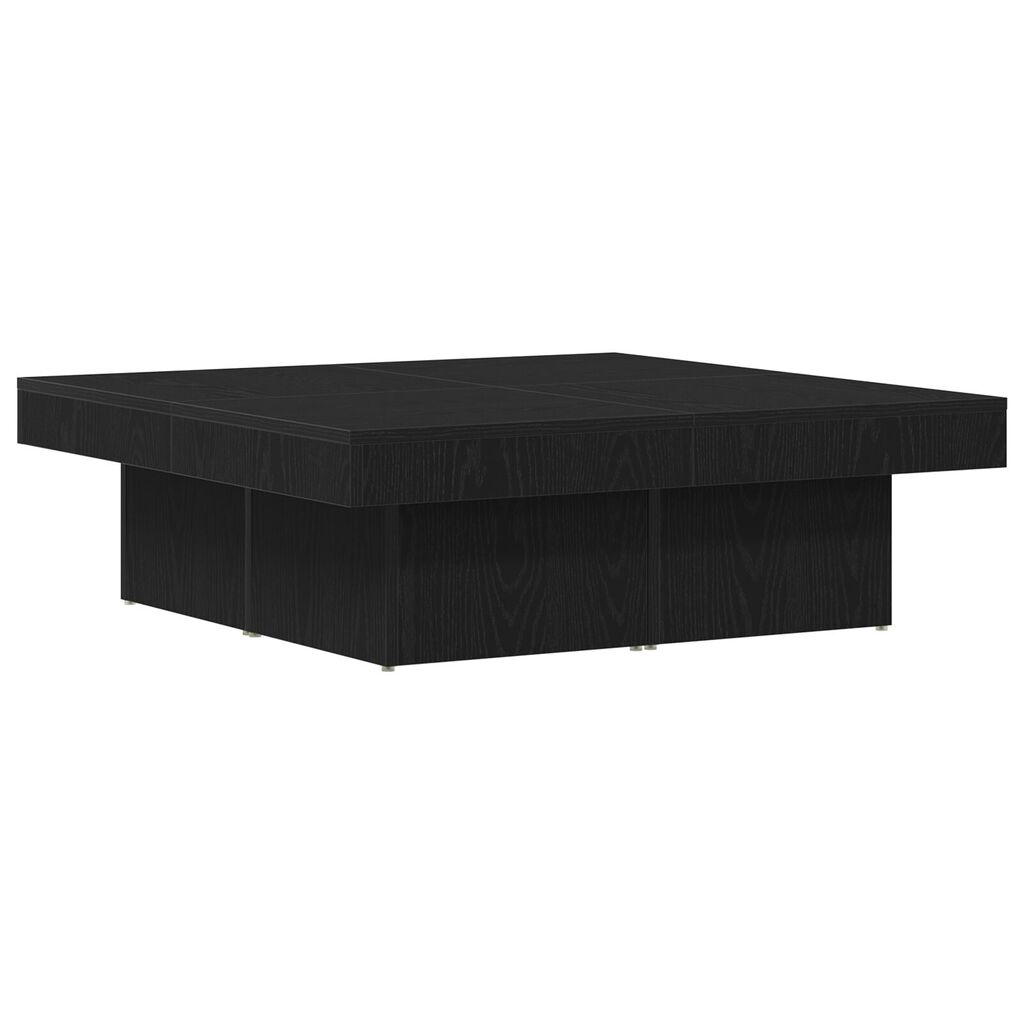 vidaXL Τραπέζι σαλονιού Μαύρο Δρυς 90x90x28 εκ. Φτιαγμένο από ξύλο