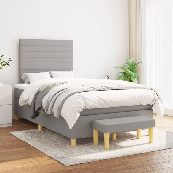 vidaXL &Kappa;&rho;&epsilon;&beta;ά&tau;&iota; Boxspring &mu;&epsilon; &Sigma;&tau;&rho;ώ&mu;&alpha; &Alpha;&nu;&omicron;&iota;&chi;&tau;ό &Gamma;&kappa;&rho;&iota; 120x200 &epsilon;&kappa;. &Upsilon;&phi;&alpha;&sigma;&mu;ά&tau;&iota;&nu;&omicron;