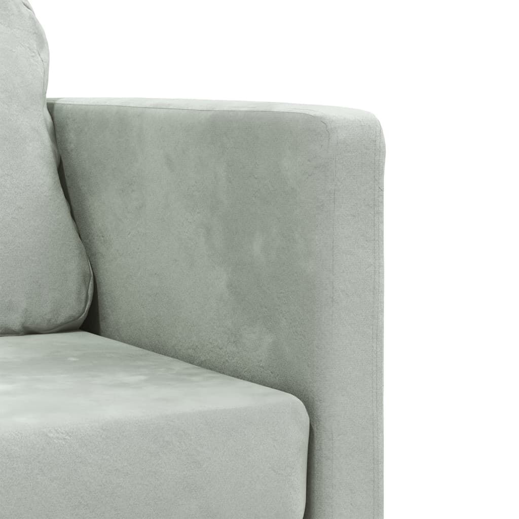 vidaXL Καναπές-Κρεβάτι Δαπέδου 2 σε 1 Αν. Γκρι 122x204x55 εκ. Βελούδο