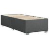 vidaXL Κρεβάτι Boxspring με Στρώμα Σκούρο Γκρι 100x200 εκ. Υφασμάτινο