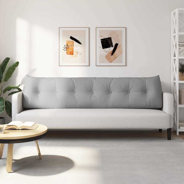 vidaXL Μαξιλάρι Πλάτης Σκίουρος Γκρί 200 x 24 x 50 εκ ύφασμα