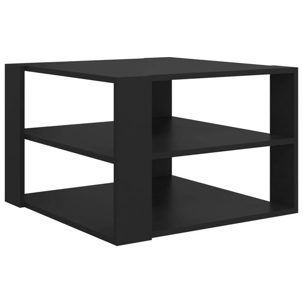 vidaXL Τραπεζάκι Σαλονιού Μαύρο 60 x 60 x 40 εκ. Μοριοσανίδα