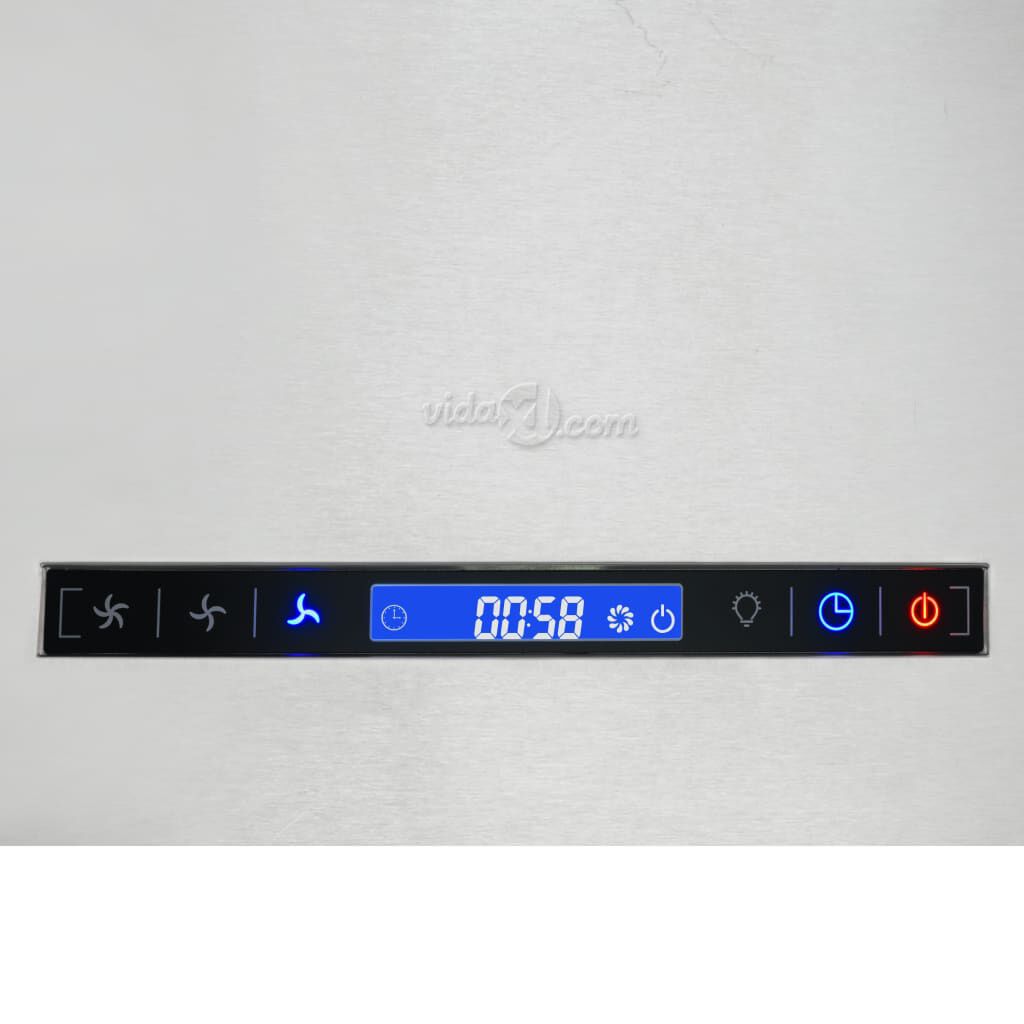 vidaXL Απορροφητήρας Νησίδα Κρεμαστός Αφής με LCD 55 εκ. Ανοξ. Ατσάλι