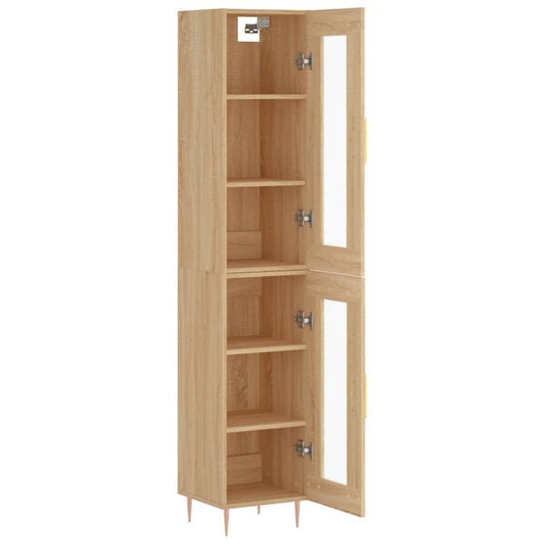vidaXL Μπουφές Sonoma δρυς 34,5 x 34 x 180 εκ. από Επεξεργασμένο Ξύλο