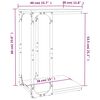 vidaXL Βοηθητικό Τραπέζι Καφέ Δρυς 40 x 30 x 60 εκ. Επεξεργασμένο Ξύλο