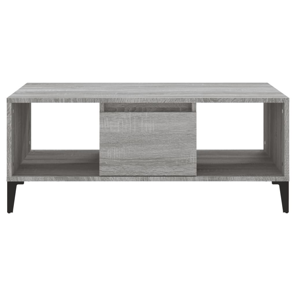vidaXL Τραπεζάκι Σαλονιού Γκρι Sonoma 90x50x36,5εκ. Επεξεργασμένο Ξύλο