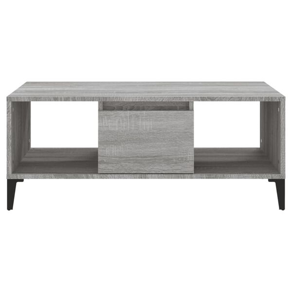 vidaXL Τραπεζάκι Σαλονιού Γκρι Sonoma 90x50x36,5εκ. Επεξεργασμένο Ξύλο