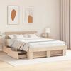 vidaXL Σκελετός Κρεβατιού Καφέ 150 x 200 cm Μασίφ ξύλο πεύκου