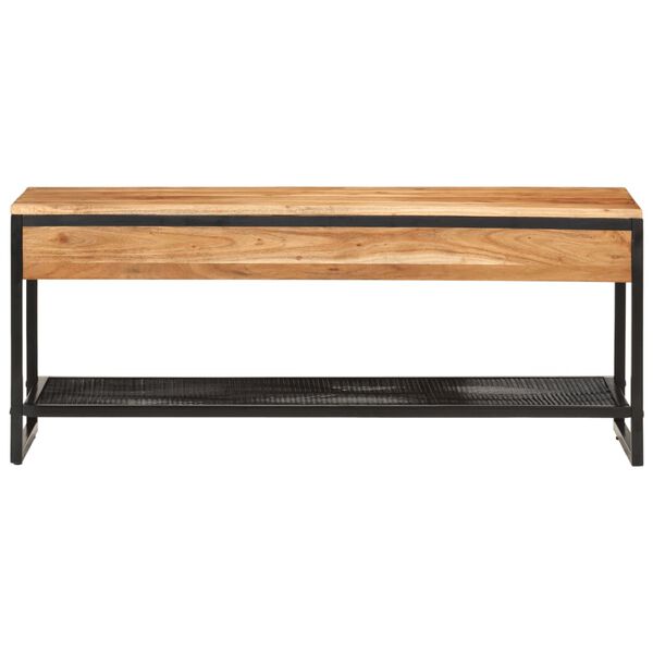 vidaXL Πάγκος Παπουτσιών 110x35x45 εκ. από Μασίφ Ξύλο Ακακίας/Σίδερο
