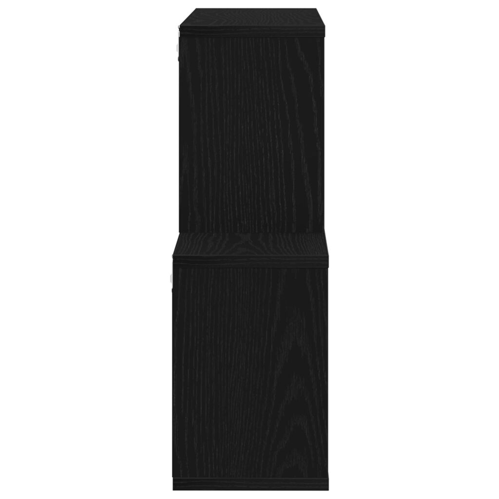 vidaXL Μαύρος Καρυδιάς Τοίχου Ντουλάπα 76x15x53 εκ. Κατασκευασμένο από Επεξεργασμένο Ξύλο