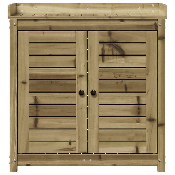 vidaXL Τραπέζι Κηπουρικής με Ράφια 82,5x50x86,5 εκ. Εμποτ. Ξύλο Πεύκου