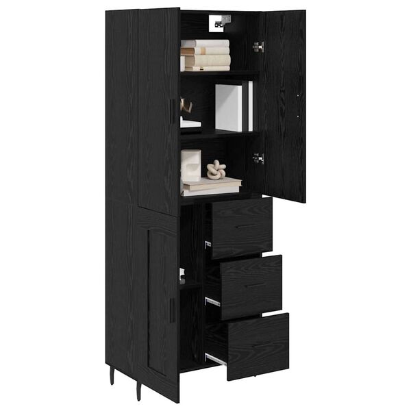 vidaXL Highboard &mu;&epsilon; &sigma;&upsilon;&rho;&tau;ά&rho;&iota; 2 pcs &Mu;&alpha;ύ&rho;&eta; &delta;&rho;&upsilon;&sigmaf; &Sigma;ύ&nu;&theta;&epsilon;&tau;&omicron; &Xi;ύ&lambda;&omicron; &kappa;&alpha;&iota; &Gamma;&upsilon;&alpha;&lambda;ί