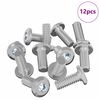 vidaXL &Beta;ί&delta;&alpha; &mu;&epsilon; &kappa;&lambda;&epsilon;&iota;&delta;ί &kappa;&epsilon;&phi;&alpha;&lambda;ή&sigmaf; 12 &tau;&mu;&chi;. &Alpha;&sigma;&eta;&mu;ί M6 x 15 mm &Alpha;&tau;&sigma;ά&lambda;&iota;