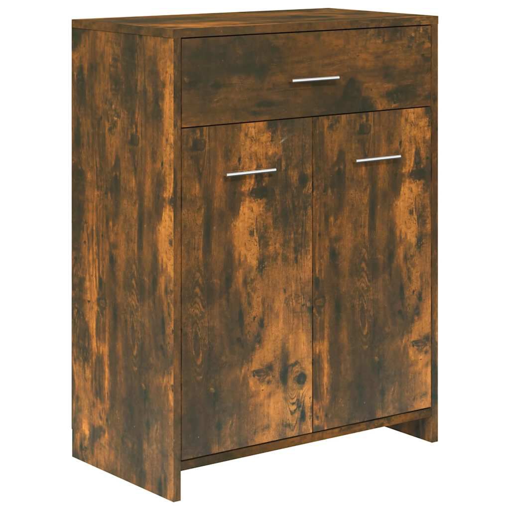 vidaXL Ντουλάπι Μπάνιου Καπνιστή Δρυς 60x33x80 εκ. Επεξεργασμένο Ξύλο