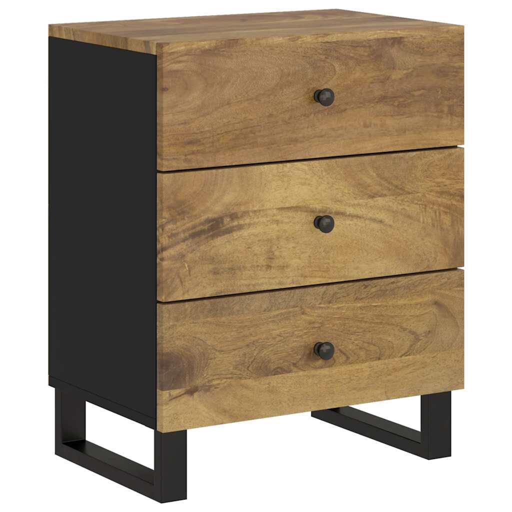 vidaXL Κομοδίνο 50 x 33 x 62 εκ. από Μασίφ Ξύλο Μάνγκο & Επεξ. Ξύλο