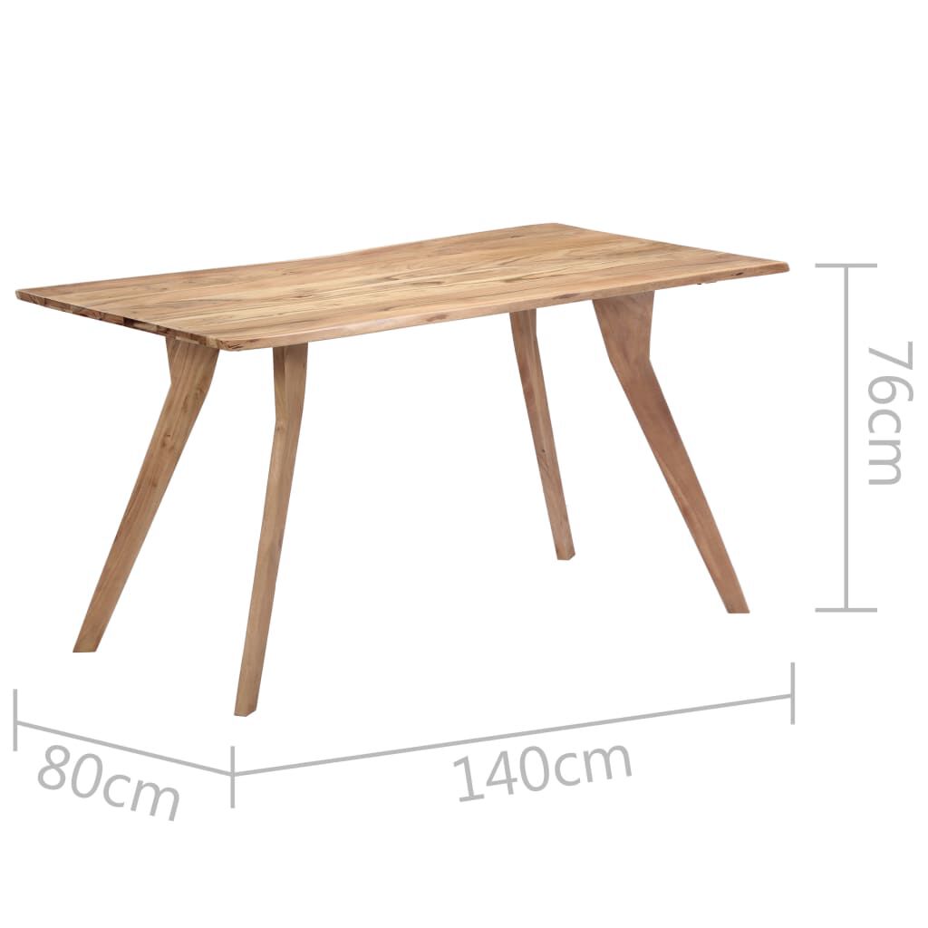 vidaXL Τραπεζαρία 140 x 80 x 76 εκ. από Μασίφ Ξύλο Ακακίας