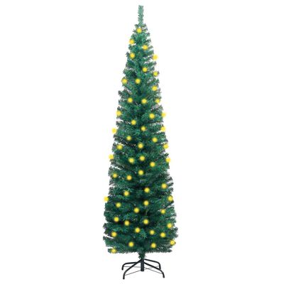 vidaXL Χριστουγεν. Δέντρο Προαναμμένο Τεχνητό Βάσεις Πράσινο 180εκ PVC