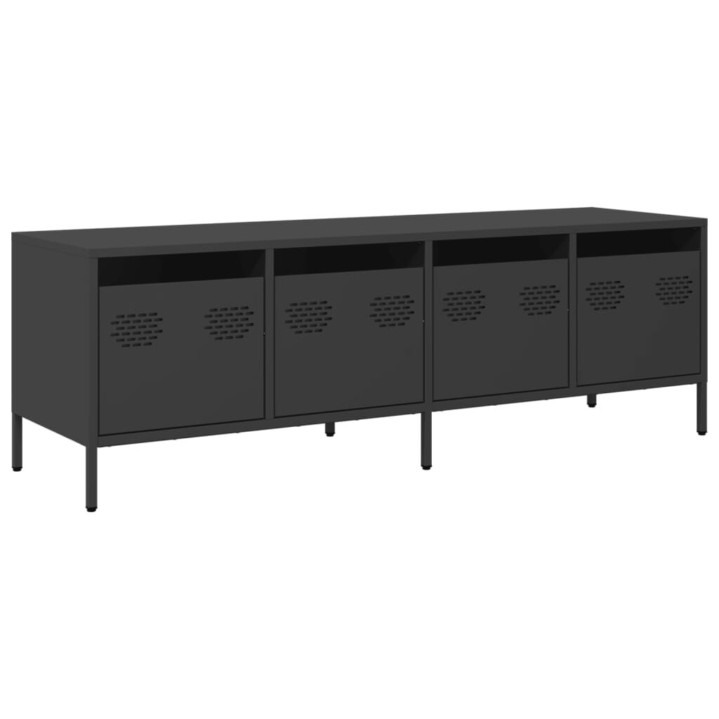 vidaXL Έπιπλο Τηλεόρασης Μαύρο 135x39x43,5 εκ. Ατσάλι Ψυχρής Έλασης