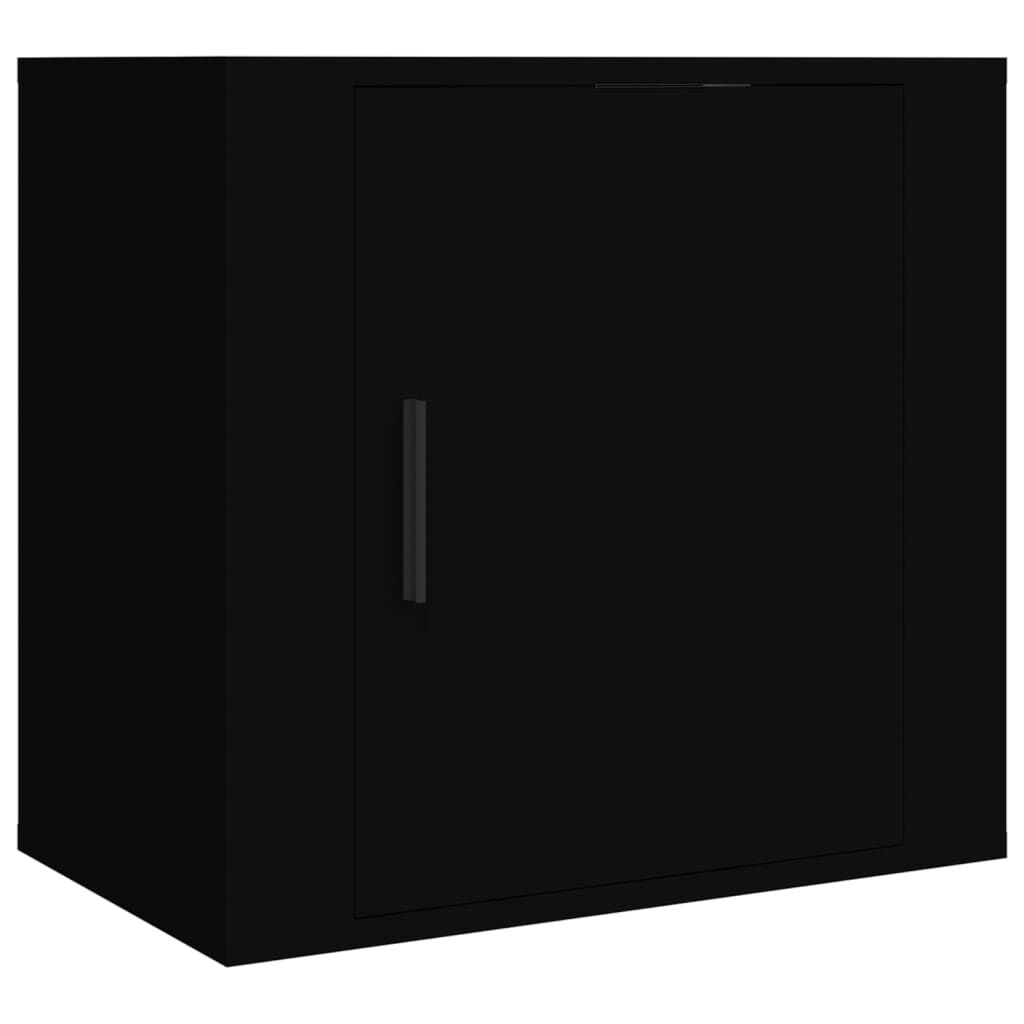 vidaXL Κομοδίνα Επιτοίχια 2 τεμ. Μαύρα 50x30x47 εκ.
