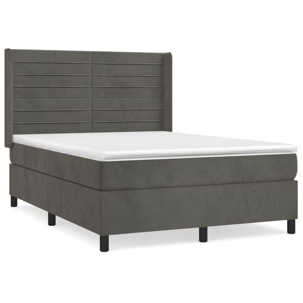 vidaXL &Kappa;&rho;&epsilon;&beta;ά&tau;&iota; Boxspring &mu;&epsilon; &Sigma;&tau;&rho;ώ&mu;&alpha; &Sigma;&kappa;&omicron;ύ&rho;&omicron; &Gamma;&kappa;&rho;&iota; 140x200 &epsilon;&kappa;. &Beta;&epsilon;&lambda;&omicron;ύ&delta;&iota;&nu;&omicron;