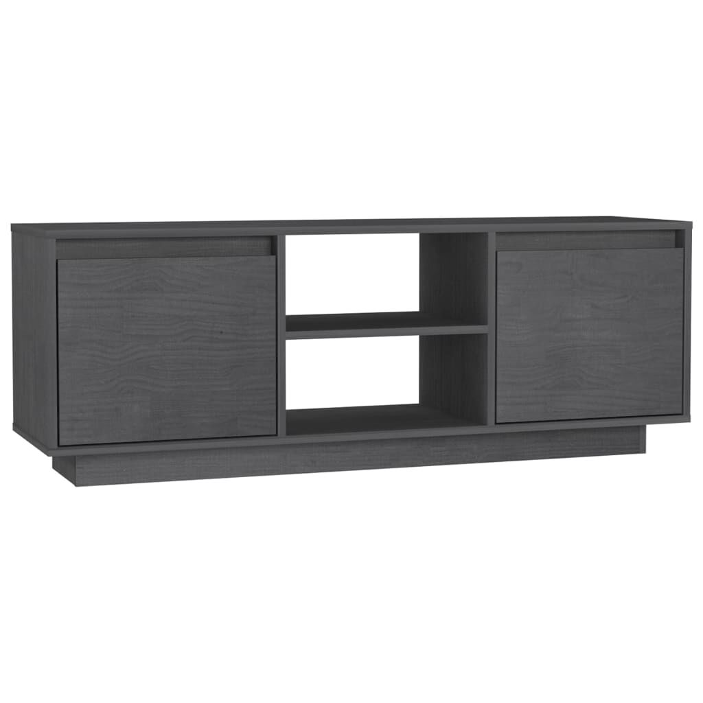 vidaXL Έπιπλο Τηλεόρασης Γκρι 110 x 30 x 40 εκ. από Μασίφ Ξύλο Πεύκου