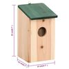 vidaXL Φωλιές Πουλιών 4 τεμ. 12 x 12 x 22 εκ. Ξύλινες