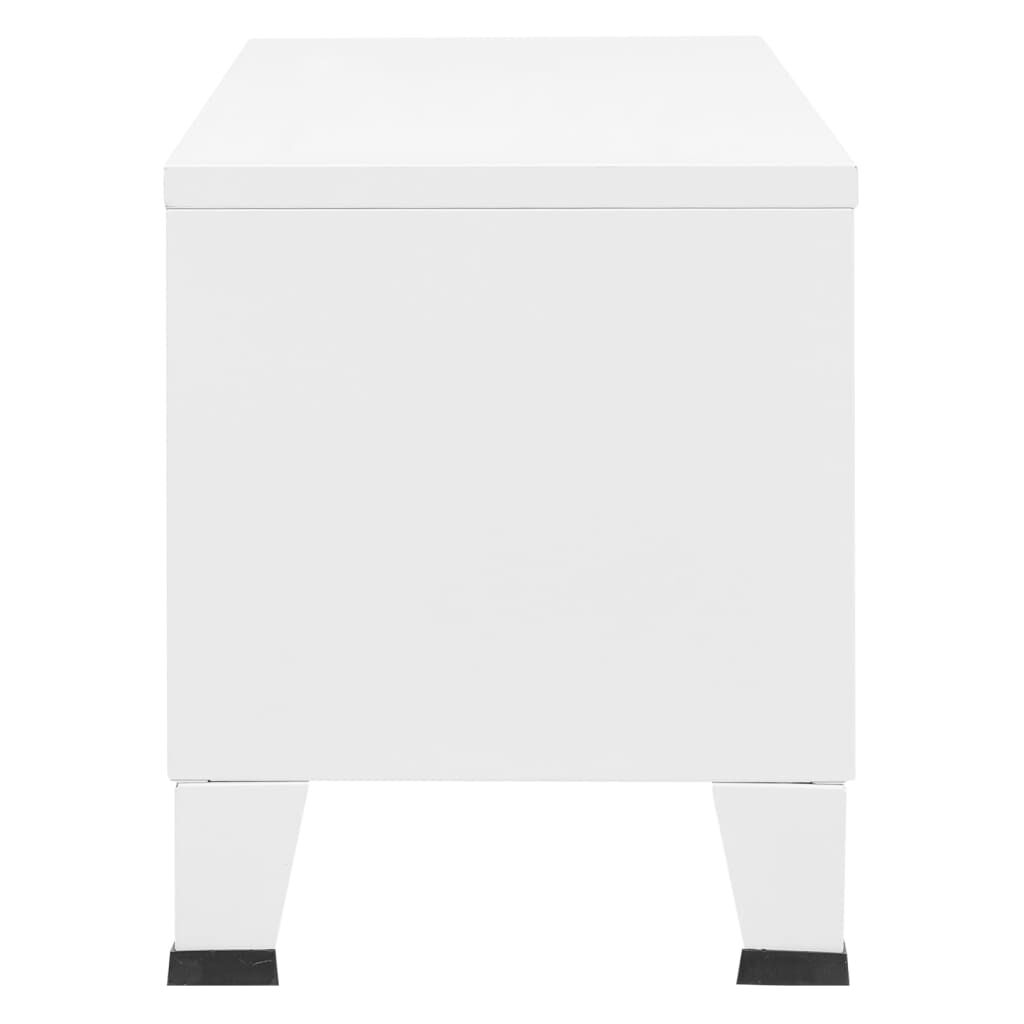 vidaXL Έπιπλο Τηλεόρασης Βιομηχανικό Λευκό 105 x 35 x 42 εκ. Μεταλλικό