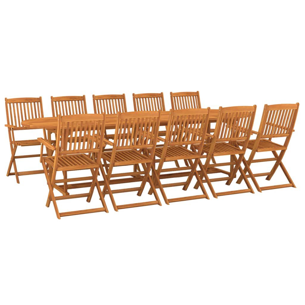 vidaXL Σετ Τραπεζαρίας Κήπου 11 Τεμαχίων 280x90x75 εκ. Μασίφ Ακακία