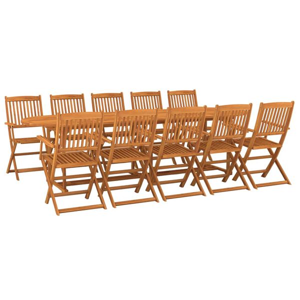 vidaXL Σετ Τραπεζαρίας Κήπου 11 Τεμαχίων 280x90x75 εκ. Μασίφ Ακακία