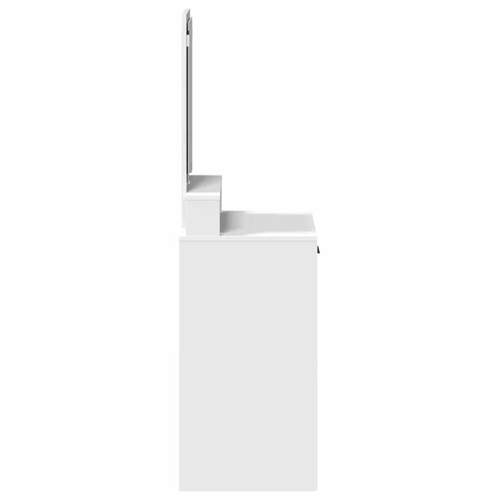 vidaXL Κομμό Υπνοδωματίου Λευκό 50 x 41 x 140 εκ. Επεξεργασμένο ξύλο