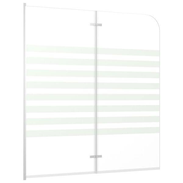 vidaXL Καμπίνα Μπανιέρας 120 x 140 εκ. από Ψημένο Γυαλί Ριγέ