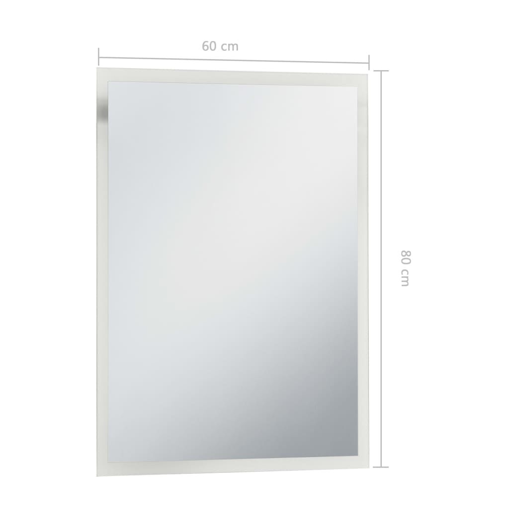 vidaXL Καθρέφτης Μπάνιου Τοίχου με LED 60 x 80 εκ.