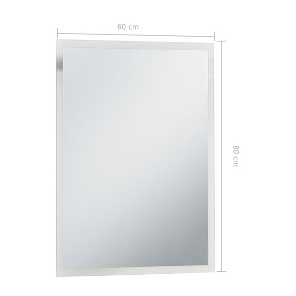vidaXL Καθρέφτης Μπάνιου Τοίχου με LED 60 x 80 εκ.