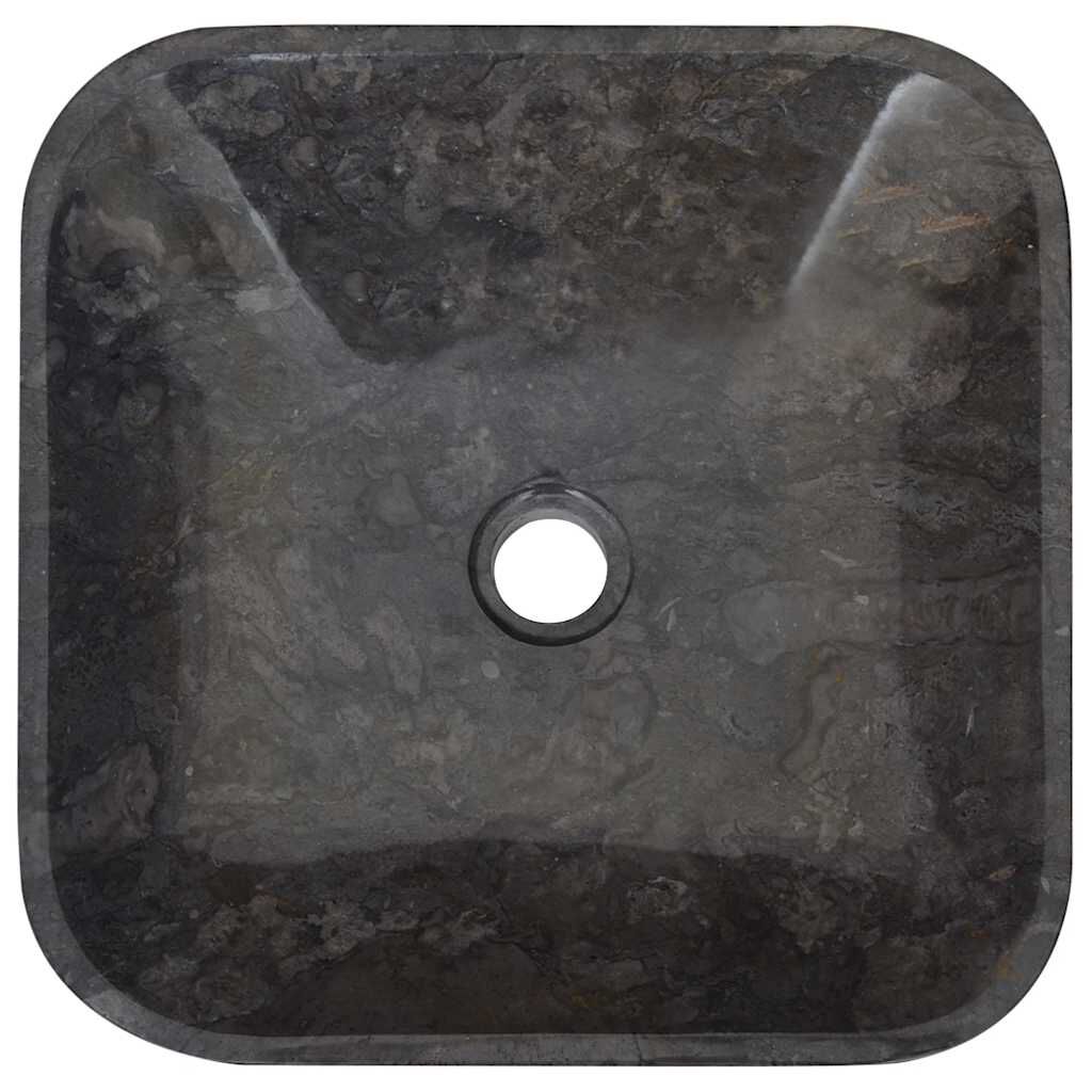 vidaXL Νιπτήρας Μαύρος 40 x 40 x 10 εκ. Μαρμάρινος
