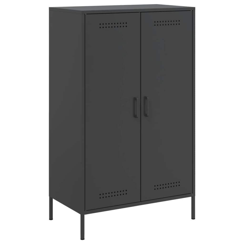 vidaXL Ντουλάπι Μαύρο 68x39x113 εκ. από Ατσάλι