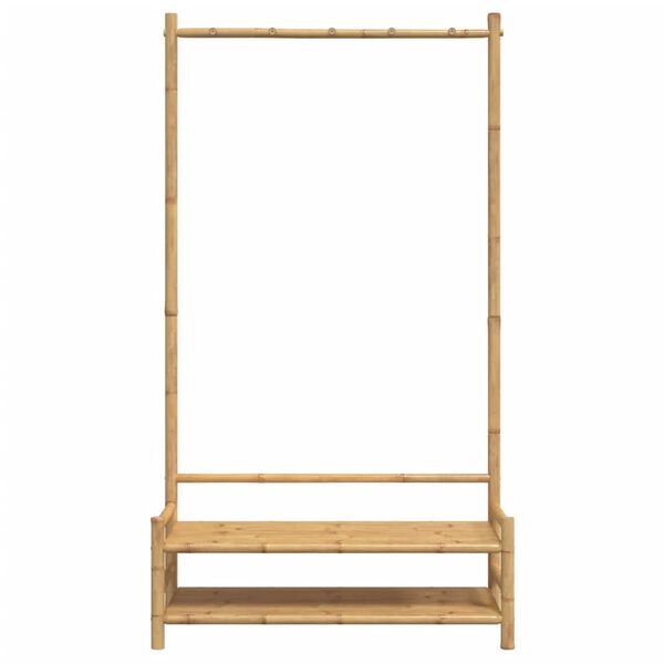 vidaXL Κρεμάστρα Ρούχων με Ράφια 103 x 40 x 183 εκ. Μπαμπού