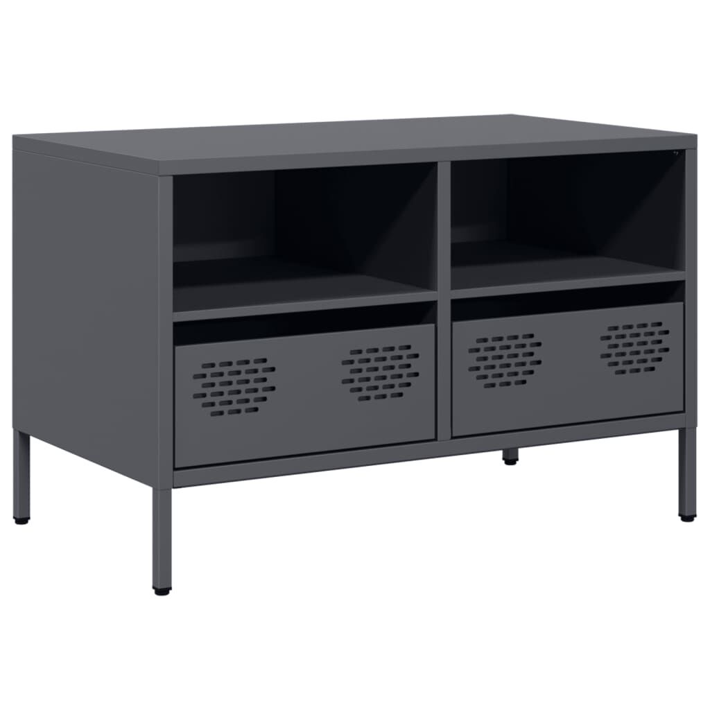 vidaXL Έπιπλο Τηλεόρασης Ανθρακί 68x39x43,5 εκ. Ατσάλι Ψυχρής Έλασης