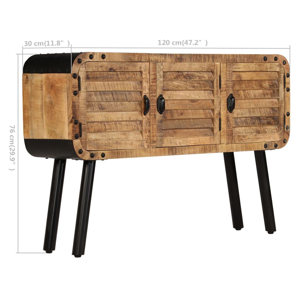 vidaXL Μπουφές 120 x 30 x 76 εκ. από Μασίφ Ξύλο Μάνγκο