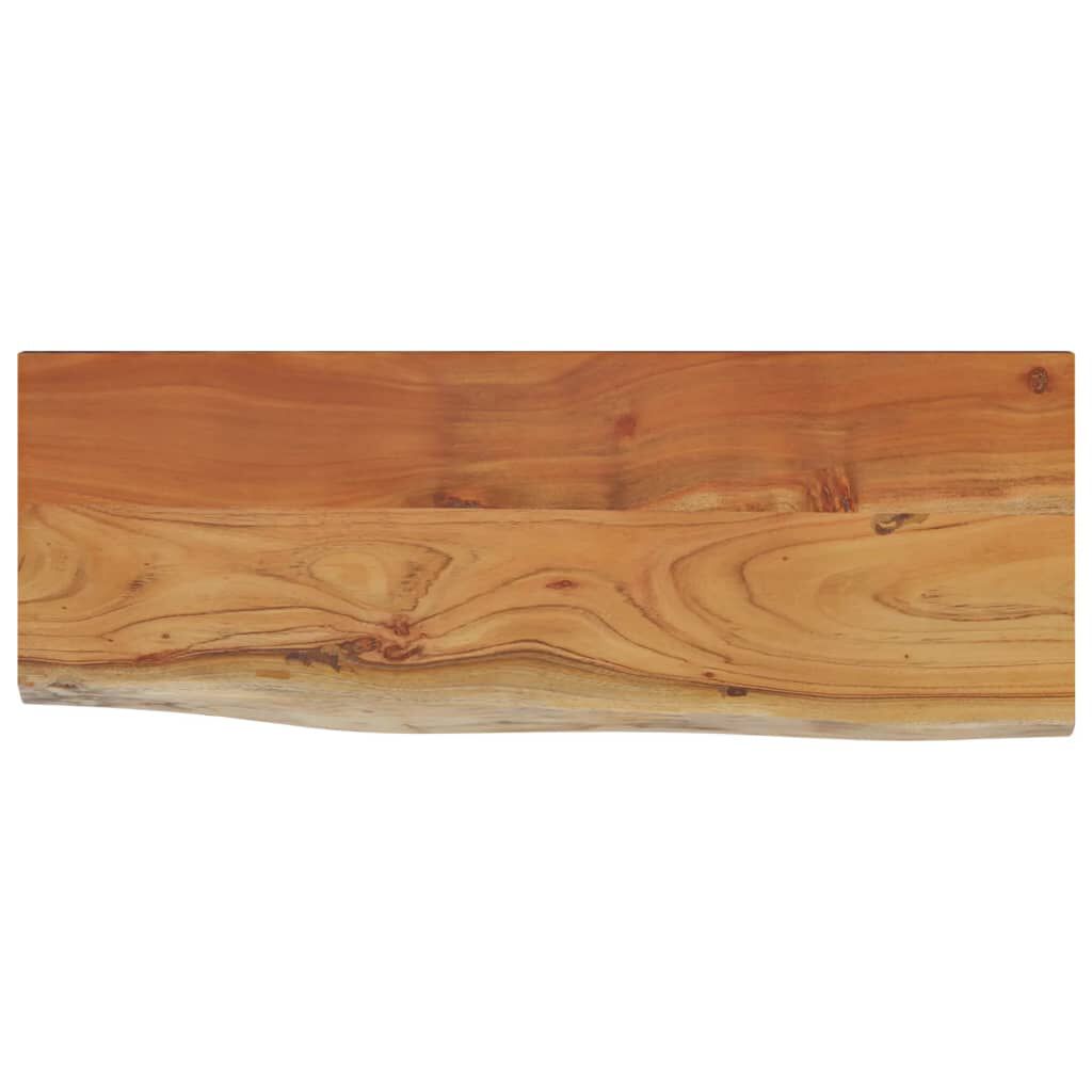 vidaXL Ράφι Επιτοίχιο Ορθ. Live Edge 80x30x3,8 εκ. Μασίφ Ξύλο Ακακίας