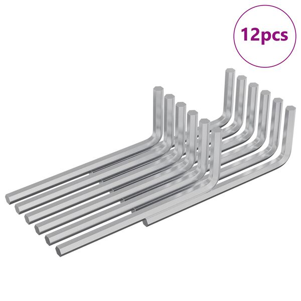 vidaXL &Epsilon;&xi;&alpha;&gamma;&omega;&nu;&iota;&kappa;ό &Kappa;&lambda;&epsilon;&iota;&delta;ί 12 pcs &Alpha;&sigma;&eta;&mu;ί 32 x 86 &chi;&iota;&lambda;. &Alpha;&tau;&sigma;ά&lambda;&iota;